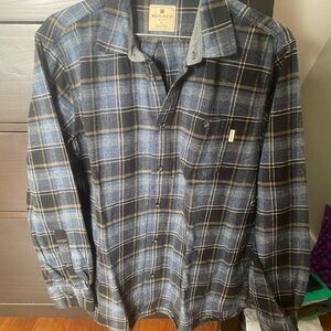 Woolrich Navy and Black Plaid Shirt
